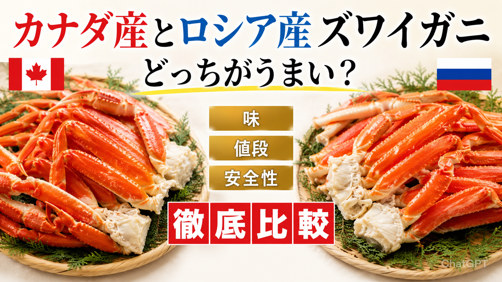 カナダ産とロシア産ズワイガニどっちがうまい