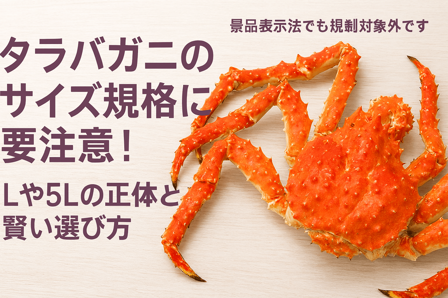 タラバガニ サイズ 規格