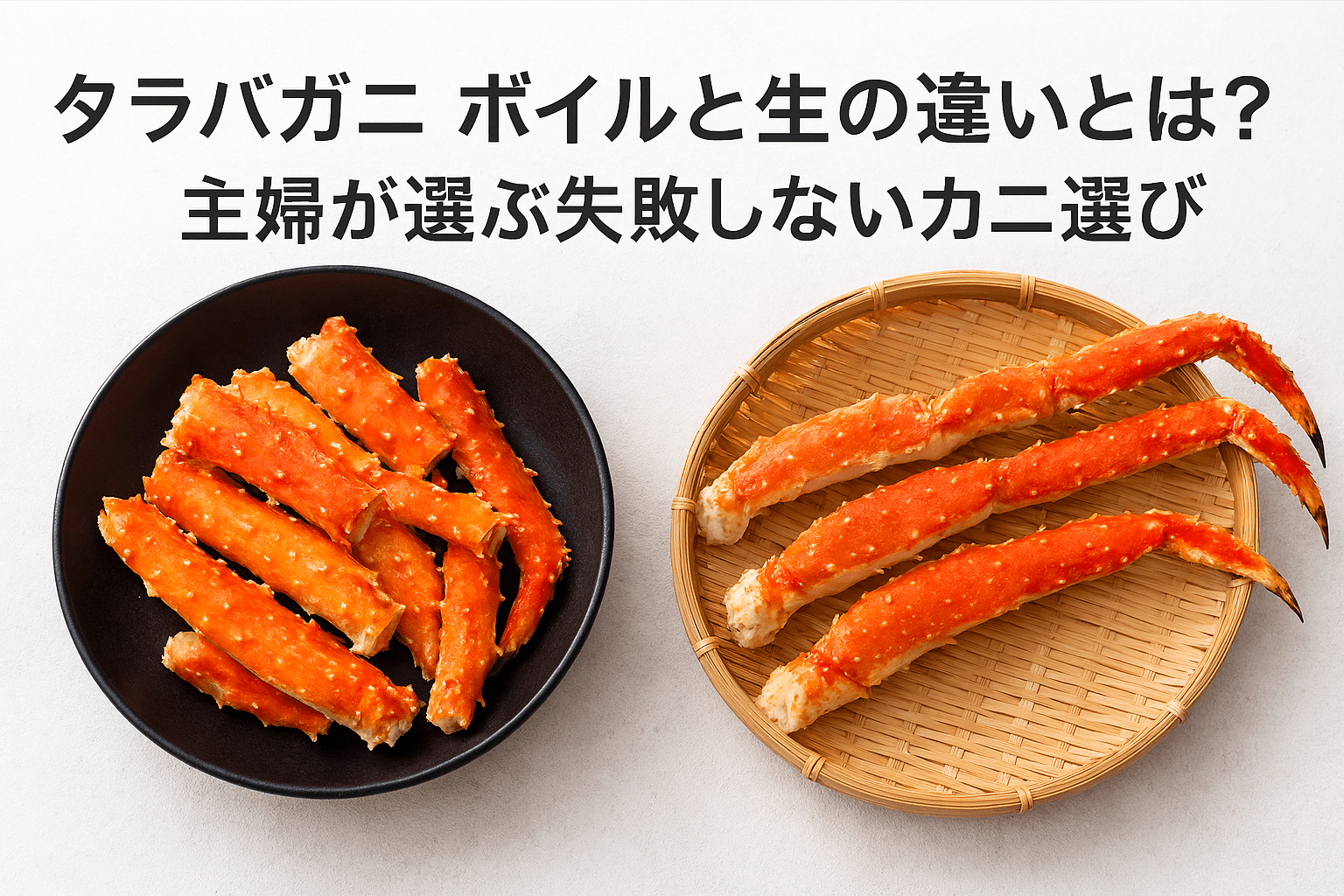 タラバガニ ボイル 生 違い